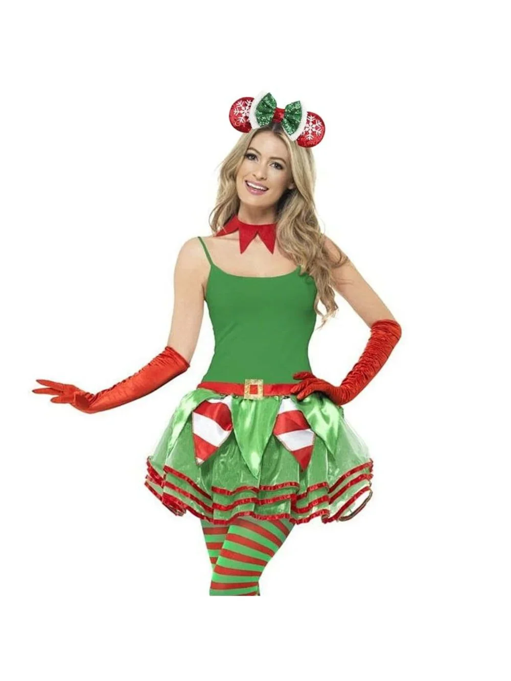 Women Snow Sequin Polyester Shiny Bows Mickey Mouse Headband